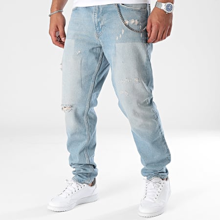 2Y Premium - Blue Wash Slim Jeans