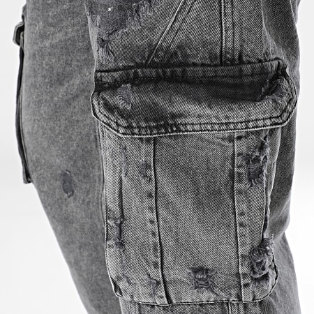 2Y Premium - Houtskool Grijze Baggy Cargo Jeans