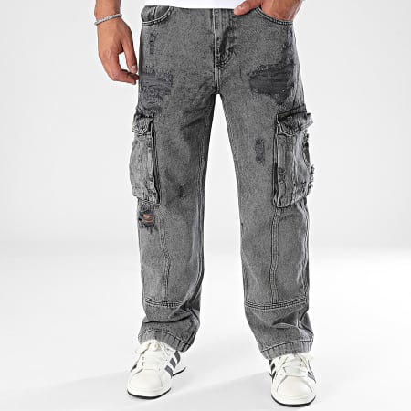 2Y Premium - Jean Cargo Baggy Gris Anthracite