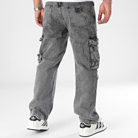 2Y Premium - Houtskool Grijze Baggy Cargo Jeans