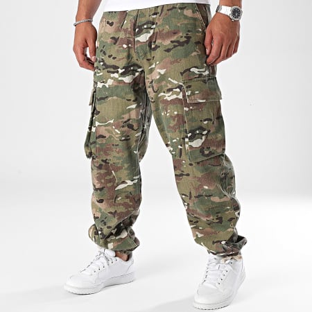 2Y Premium - Khaki groene camouflage spijkerbroek