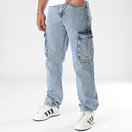 2Y Premium - Jeans Cargo Regular in denim blu