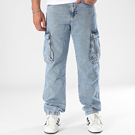 2Y Premium - Jeans Cargo Regular in denim blu