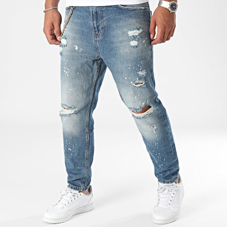 2Y Premium - Jeans slim in denim blu