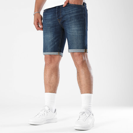 Jack And Jones - Short Jean Rick Original Bleu Brut