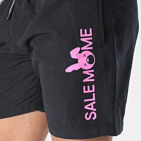 Sale Môme Paris - Short De Bain Lapin Heritage Edition Noir Rose Fluo