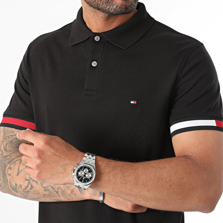 Tommy Hilfiger - Polo Slim Flag Cuff 5601 nero