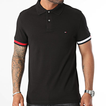 Tommy Hilfiger - Polo Slim Flag Cuff 5601 nero