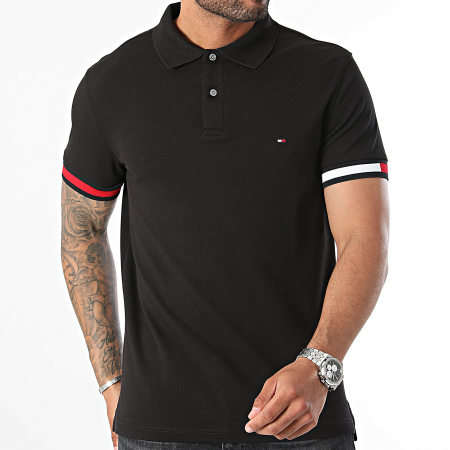 Tommy Hilfiger - Polo Slim Flag Cuff 5601 nero