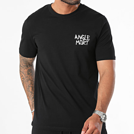 Angle Mort - Ensemble Tee Shirt Et Short Jogging Angle Mort Noir Blanc