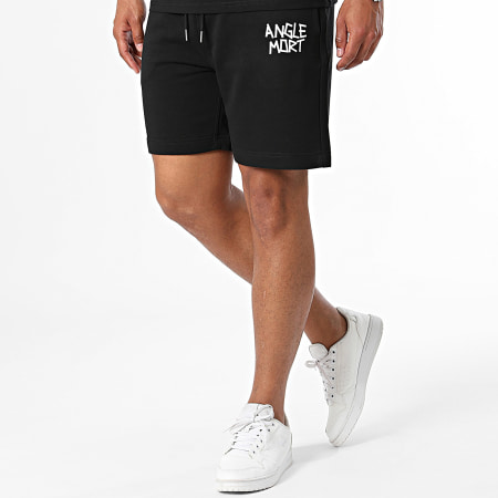 Angle Mort - Set di maglietta e pantaloncini da jogging con angolo della morte in bianco e nero