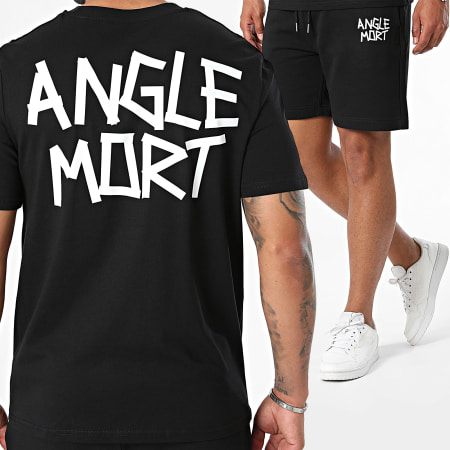 Angle Mort - Conjunto de camiseta y pantalón corto Death Angle en blanco y negro