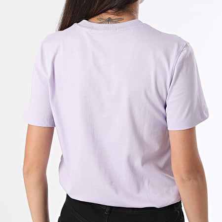 Calvin Klein - Camiseta mujer bordada Insignia Regular 3226 Morada