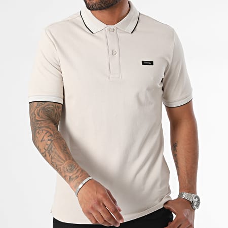 Calvin Klein - Polo Sleeve Slim Stretch Pique 2469 Beige