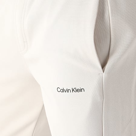 Calvin Klein - Repreve 9940 Pantaloni da jogging beige con micro logo