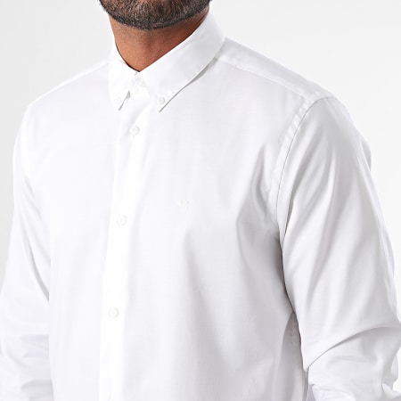 Calvin Klein - Chemise Manches Longues Oxford Stretch Regular Fit 3212 Blanc