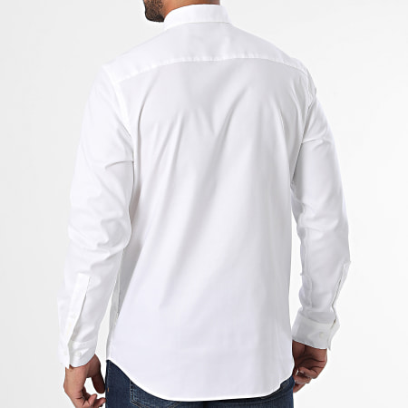 Calvin Klein - Chemise Manches Longues Oxford Stretch Regular Fit 3212 Blanc