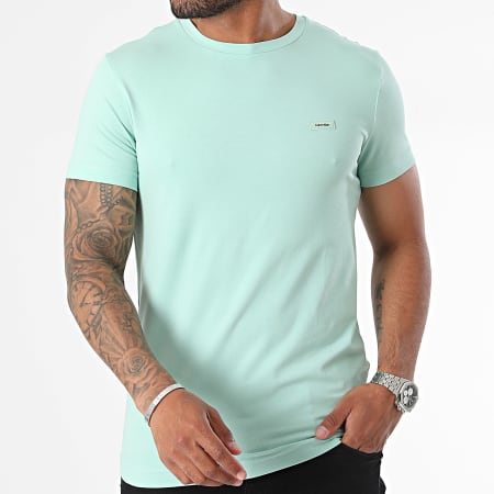 Calvin Klein - Maglietta slim 2724 verde chiaro