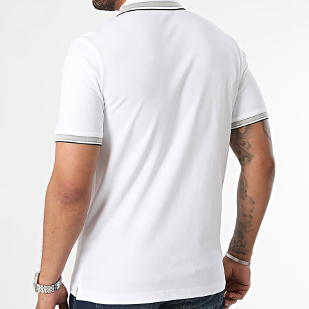 Calvin Klein - Polo Manga Slim Stretch Piqué Multi Tipping 2469 Blanco