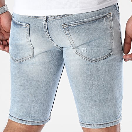 Classic Series - Pantaloncini di jeans con lavaggio blu