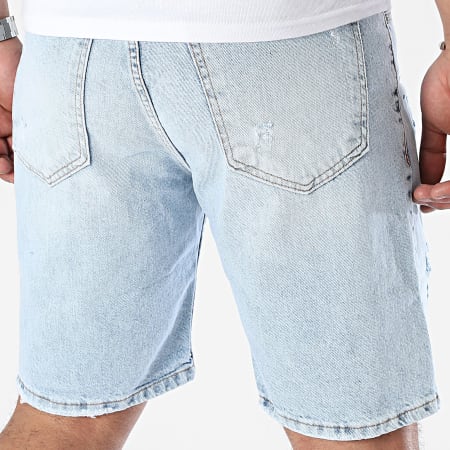 Classic Series - Pantalón corto vaquero lavado azul