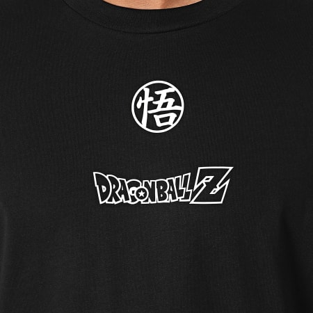 Dragon Ball Z - Tee Shirt Oversize Large Goku Double Logo Noir