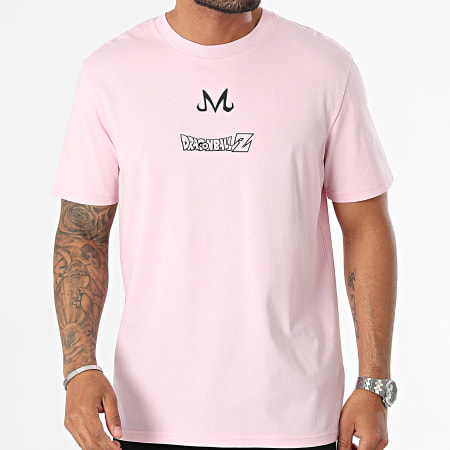 Dragon Ball Z - Camiseta oversize grande Majin doble logo rosa