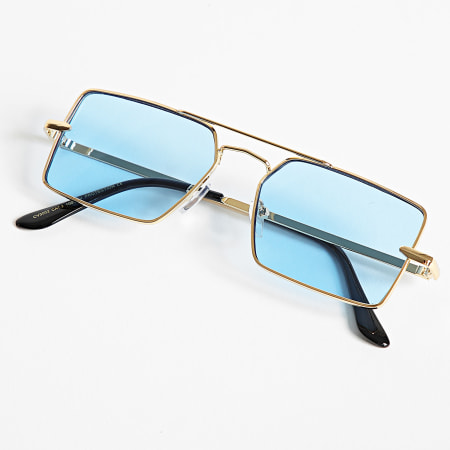 Frilivin - Gafas de sol azul dorado