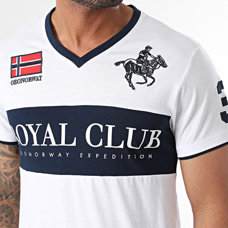 Geographical Norway - Camiseta cuello pico Blanco