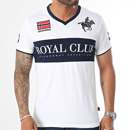 Geographical Norway - Camiseta cuello pico Blanco