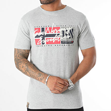 Geographical Norway - Camiseta gris jaspeada