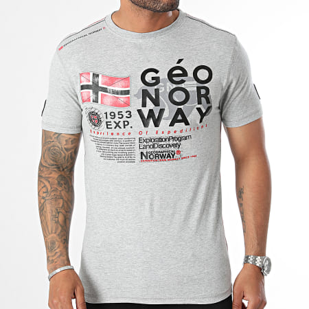 Geographical Norway - Camiseta gris jaspeada