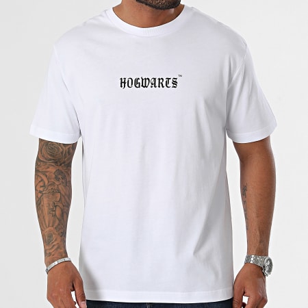 Harry Potter - Camiseta Hufflepuff Oversize Blanca
