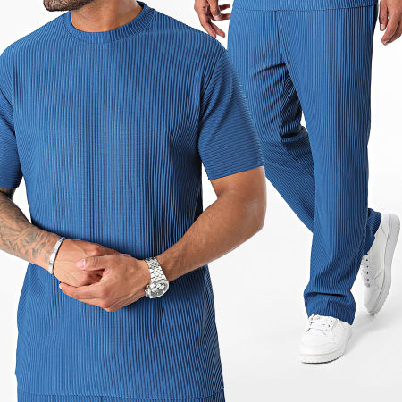 Ikao - Conjunto de camiseta y pantalón azul real