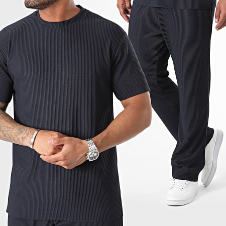 Ikao - Ensemble Tee Shirt Et Pantalon Bleu Marine