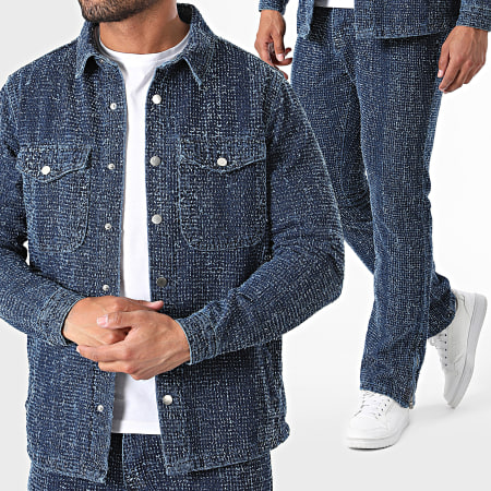 Ikao - Raw Blue Jeans en jeansjasje