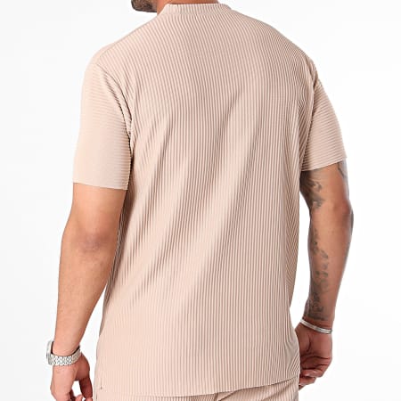 Ikao - Ensemble Tee Shirt Et Pantalon Beige