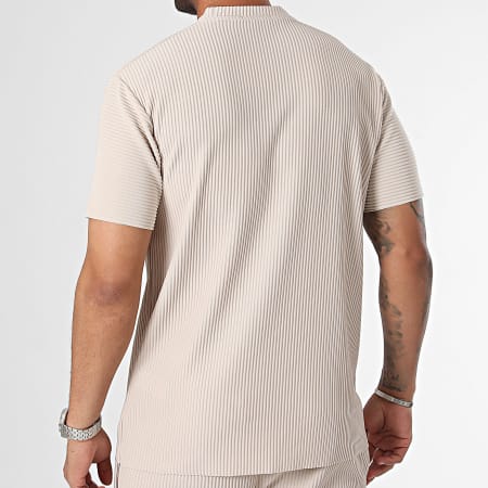 Ikao - Ensemble Tee Shirt Et Pantalon Beige