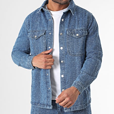 Ikao - Ensemble Veste Jeans Et Jean Bleu Denim