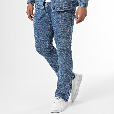 Ikao - Set di jeans e giacca di jeans in denim blu