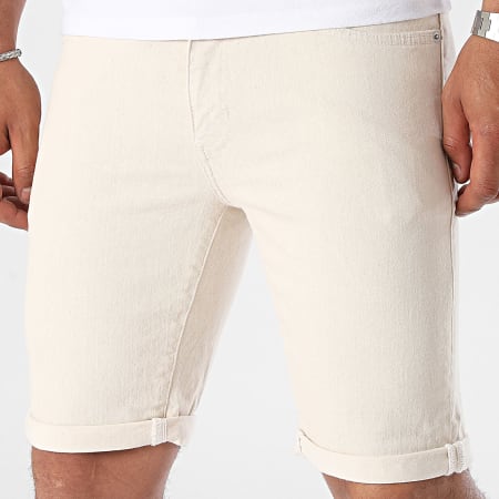 Only And Sons - Pantalón Corto Beige Ply Jean