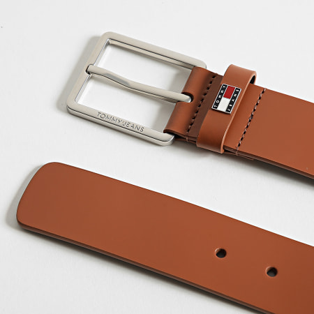 Tommy Jeans - Ceinture Flag Leather 4.0 2420 Marron