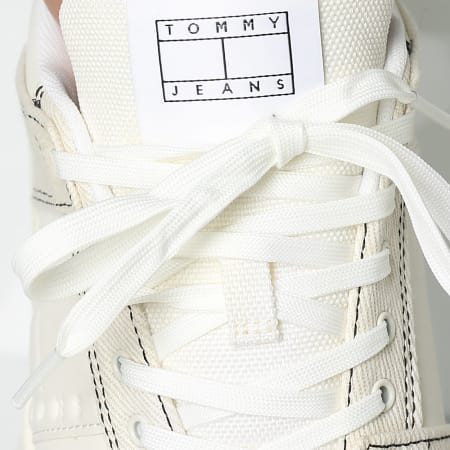 Tommy Jeans - Scarpe da ginnastica Brooklyn Mix Material 1428 Ivory