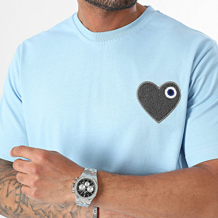 ADJ - Camiseta oversize Chic Heart Azul claro