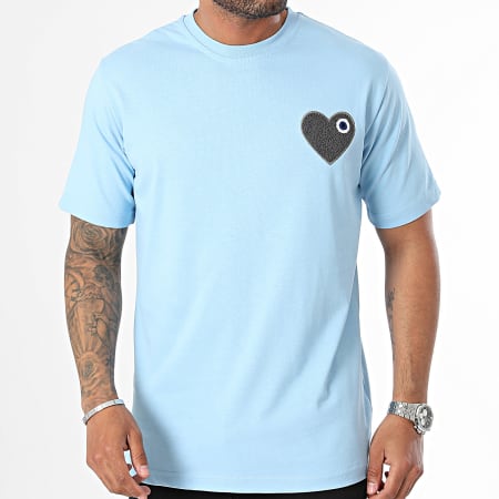 ADJ - Camiseta oversize Chic Heart Azul claro