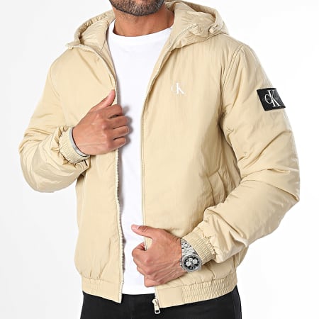 Calvin Klein - 5596 Beige Hooded Zip Jacket