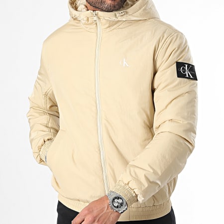 Calvin Klein - 5596 Beige Hooded Zip Jacket