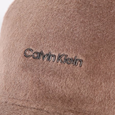 Calvin Klein - Gorro de lana con letras metálicas 2364 Marrón