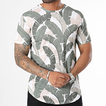 Frilivin - Camiseta Beige Verde Caqui