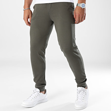 Frilivin - Pantalón chino verde caqui